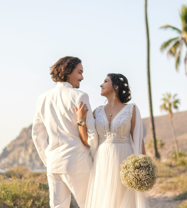 Léa et Valentin le jour de leur mariage
